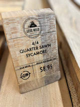 4/4 Quarter Sawn Sycamore